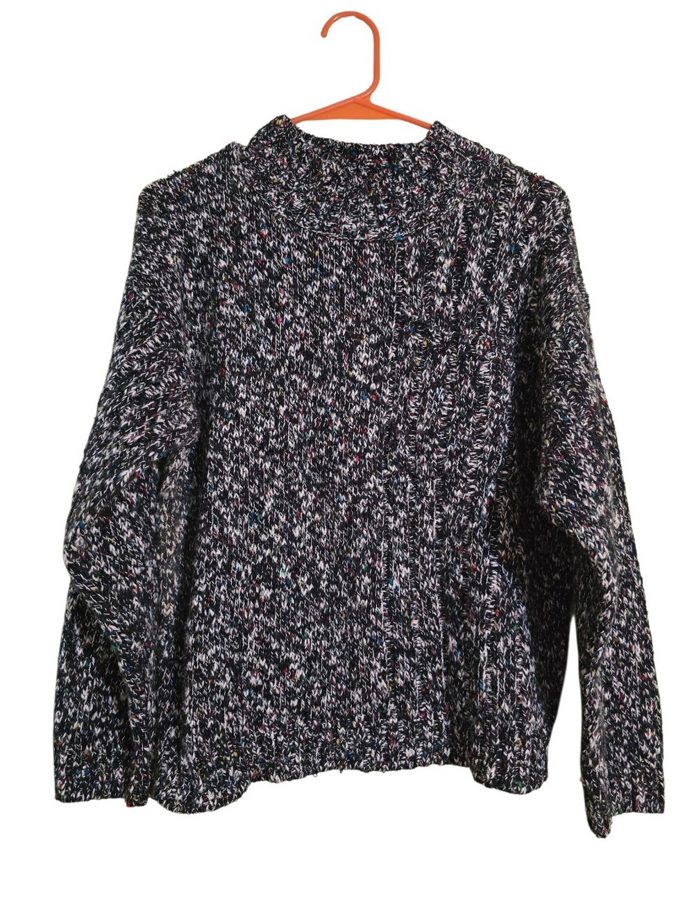 Vintage | Classic Black Marled Knit Sweater